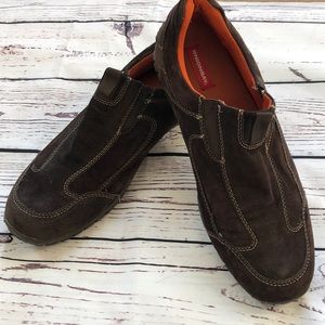 UnionBay Tariff chocolate suede slip-in’s size 13